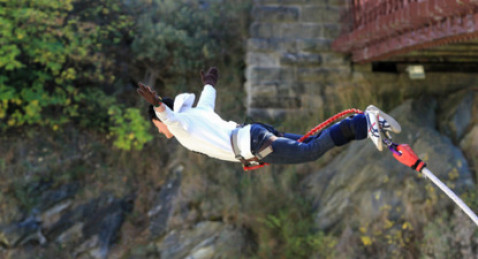 Saut à l'élastique au Viaduc de Coquilleau