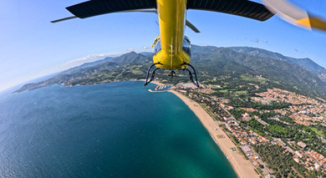Baptême en hélicoptère et saut en parachute tandem à Argelès-sur-Mer