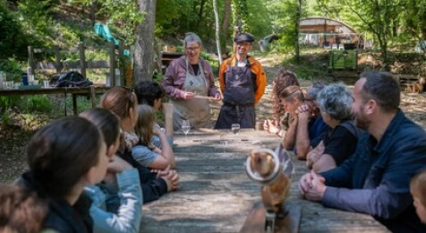 Visite d'une ferme de porcs noirs gascons près de Cahors
